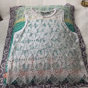 NWOT BKE White Lace Top